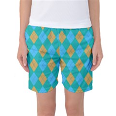 Plaid Pattern Women s Basketball Shorts by Valentinaart