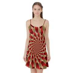 Fractal Red Petal Spiral Satin Night Slip by Amaryn4rt