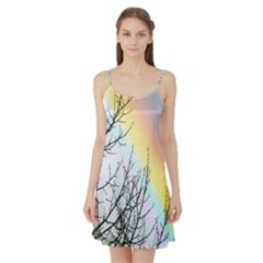 Rainbow Sky Spectrum Rainbow Colors Satin Night Slip by Amaryn4rt