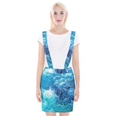 Fractal Occean Waves Artistic Background Suspender Skirt by Amaryn4rt