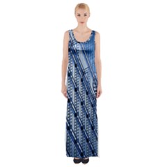 Building Architectural Background Maxi Thigh Split Dress by Simbadda