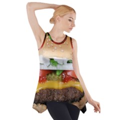 Abstract Barbeque Bbq Beauty Beef Side Drop Tank Tunic by Simbadda