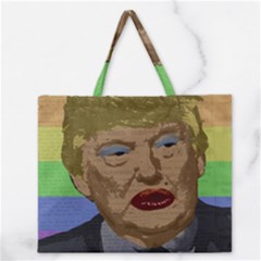 Donald Trump Zipper Large Tote Bag by Valentinaart