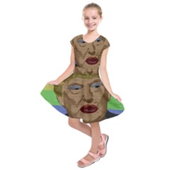 Donald Trump Kids  Short Sleeve Dress by Valentinaart