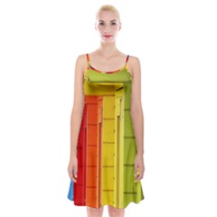 Abstract Minimalism Architecture Spaghetti Strap Velvet Dress by Simbadda