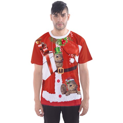 Faux Christmas Santa Men s Sport Mesh Tee by CoolDesigns