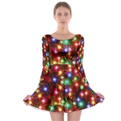 Xmas Lights Long Sleeve Skater Dress by CoolDesigns