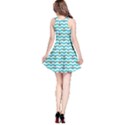 Sky Blue Sailor Tile Pattern with Anchor on Sleeveless Skater Dress View2