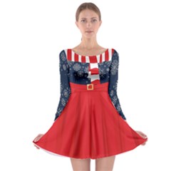 Xmas Costume 4 Long Sleeve Skater Dress by CoolDesigns