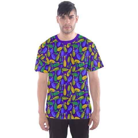 Purple Bowling Pattern Men s Sport Mesh Tee  by CoolDesigns