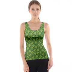 Green Clover Pattern For St Patricks Day Tank Top by CoolDesigns