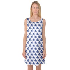 Blue Blue Yachts Or Sailboat Pattern Sleeveless Satin Nightdress by CoolDesigns