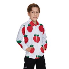 Fruit Strawberries Red Green Wind Breaker (kids) by Mariart