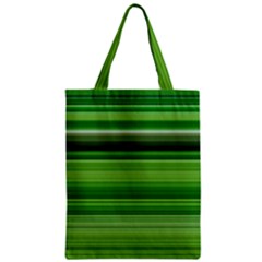 Horizontal Stripes Line Green Zipper Classic Tote Bag by Mariart