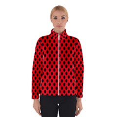 Polka Dot Black Red Hole Backgrounds Winterwear by Mariart