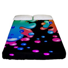 Neon Paint Splatter Background Club Fitted Sheet (california King Size) by Mariart