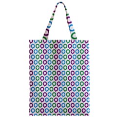 Polka Dot Like Circle Purple Blue Green Zipper Classic Tote Bag by Mariart