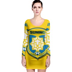 Jiangsu Suning F C  Long Sleeve Bodycon Dress by Valentinaart