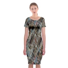 Abstract Chinese Background Created From Building Kaleidoscope Classic Short Sleeve Midi Dress by Simbadda