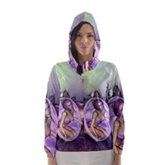 Wonderful Fairy In The Wonderland , Colorful Landscape Hooded Wind Breaker (women) by FantasyWorld7