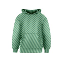 Striped Green Kids  Pullover Hoodie by Mariart