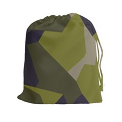 Unifom Camuflage Green Frey Purple Falg Drawstring Pouches (xxl) by Mariart