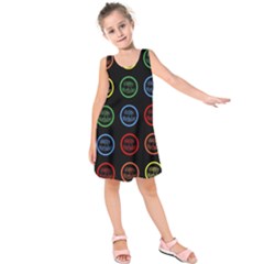 Happy Birthday Colorful Wallpaper Background Kids  Sleeveless Dress by Simbadda