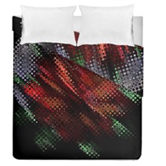 Abstract Green And Red Background Duvet Cover Double Side (queen Size) by Simbadda