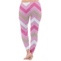 Pink Red White Grey Chevron Wave Classic Winter Leggings View4