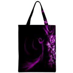 Purple Flower Floral Zipper Classic Tote Bag by Mariart