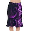 Purple Flower Floral Mermaid Skirt View1