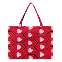 Red Bee Hive Background Medium Tote Bag by Nexatart