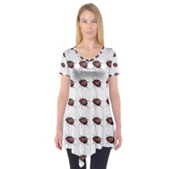 Insect Pattern Short Sleeve Tunic  by Nexatart