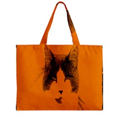 Cat Graphic Art Zipper Mini Tote Bag by Nexatart