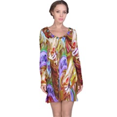 3 Carousel Ride Horses Long Sleeve Nightdress by Nexatart