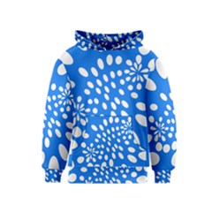 Circles Polka Dot Blue White Kids  Pullover Hoodie by Mariart