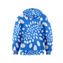 Circles Polka Dot Blue White Kids  Pullover Hoodie View2