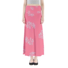 Branch Berries Seamless Red Grey Pink Maxi Skirts by Mariart