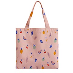 Papaya Apple Cherry Wine Fruit Pink Purple Zipper Grocery Tote Bag by Mariart