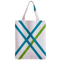 Symbol X Blue Green Sign Zipper Classic Tote Bag by Mariart