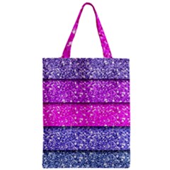 Violet Girly Glitter Pink Blue Zipper Classic Tote Bag by Mariart