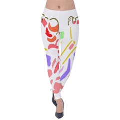 Motorcycle Racing The Slip Motorcycle Velvet Leggings by Nexatart