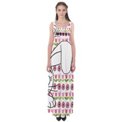 Easter Bunny  Empire Waist Maxi Dress by Valentinaart