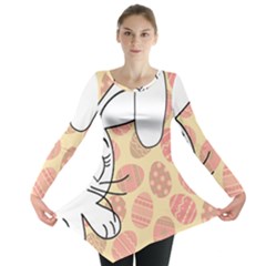 Easter Bunny  Long Sleeve Tunic  by Valentinaart