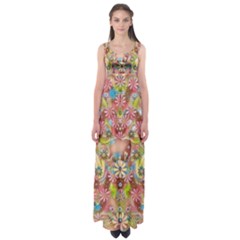 Jungle Life And Paradise Apples Empire Waist Maxi Dress by pepitasart