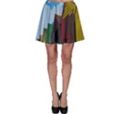 Brightly Colored Dressing Huts Skater Skirt View1