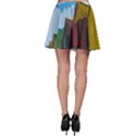 Brightly Colored Dressing Huts Skater Skirt View2