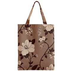 Floral Flower Rose Leaf Grey Zipper Classic Tote Bag by Mariart