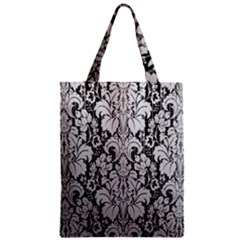 Flower Floral Grey Black Leaf Zipper Classic Tote Bag by Mariart