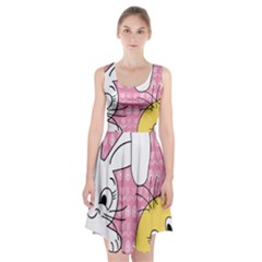 Easter Bunny And Chick  Racerback Midi Dress by Valentinaart